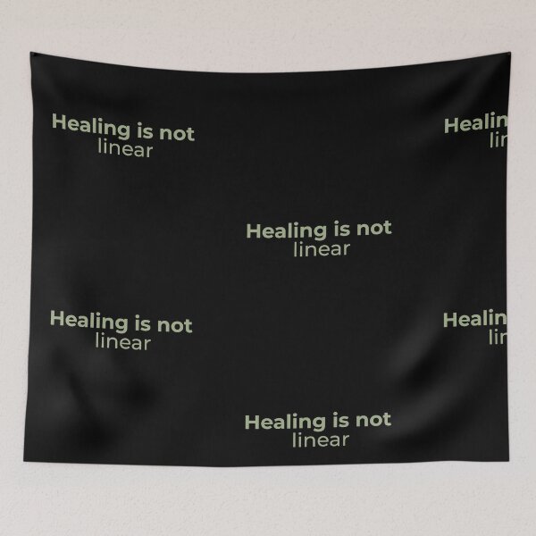 Item preview, Healing is not linear - Minimalist statement designed and sold by Bianca Eder - Healing Collection.
