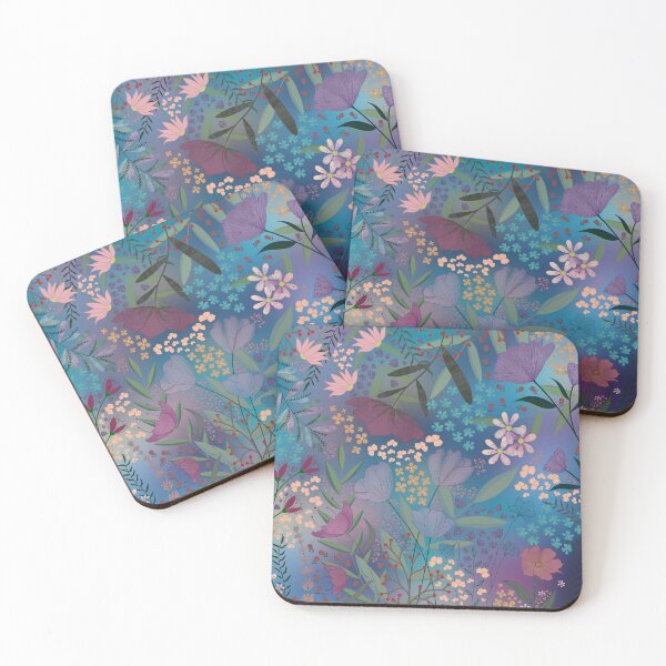 Item preview, Floral pattern with blue background designed and sold by By-Rachael-P.