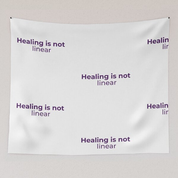 Item preview, Healing is not linear - Minimalist statement designed and sold by Bianca Eder - Healing Collection.