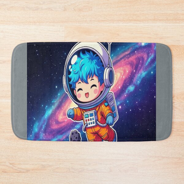 Item preview, Fluffy Blue Hair Astronaut Space Sticker Chibi designed and sold by NovaDigitalArt45.