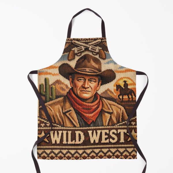 Item preview, Wild West John Wayne Portrait – Nostalgic Knit Pattern Design designed and sold by Mauswohn.