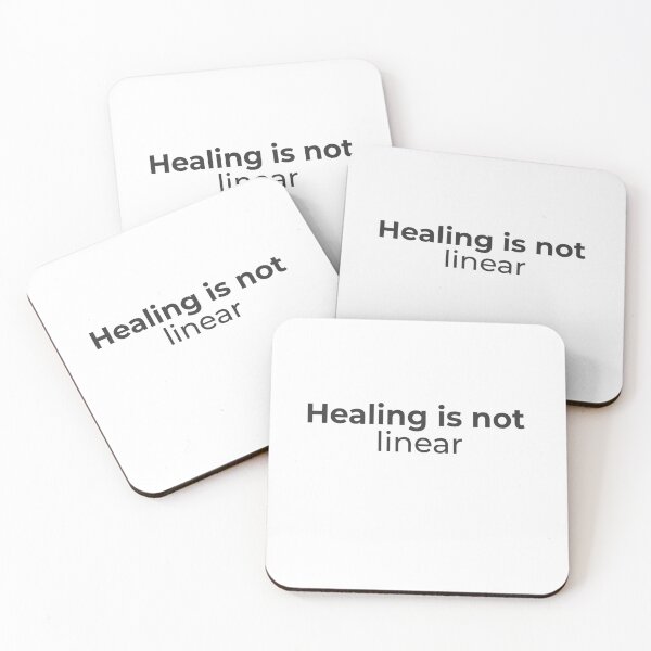 Item preview, Healing is not linear - Minimalist statement designed and sold by Bianca Eder - Healing Collection.