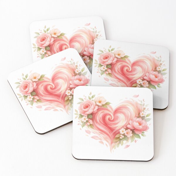 Item preview, Romantic Heart with Flowers – Pastel Valentine Illustration designed and sold by MagicMicki.