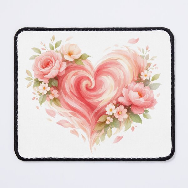 Item preview, Romantic Heart with Flowers – Pastel Valentine Illustration designed and sold by MagicMicki.
