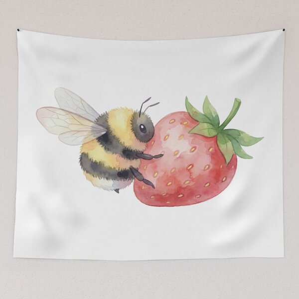 Item preview, Strawberry Bee - Cottagecore Aesthetic designed and sold by Petzzz.