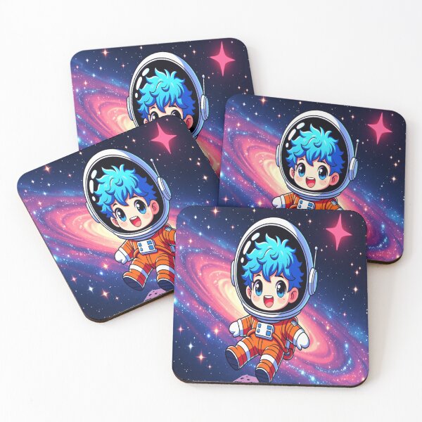 Item preview, Copy of Fluffy Blue Hair Astronaut Space Sticker Chibi designed and sold by NovaDigitalArt45.