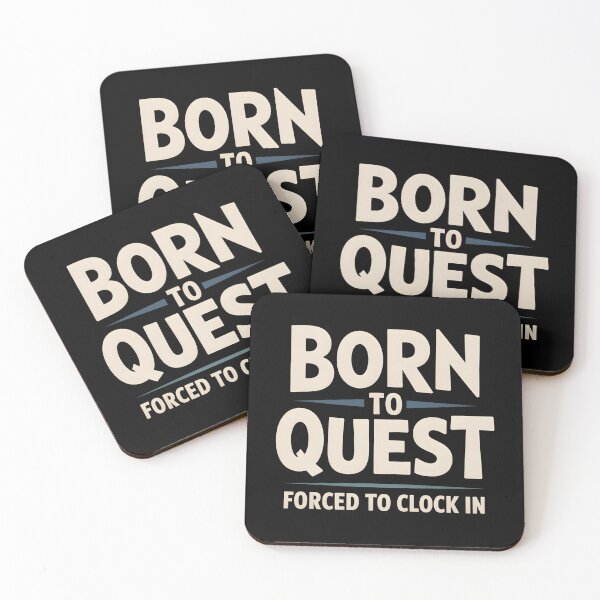 Item preview, Born to Quest Forced to Clock in - This playful theme is for people who love fantasy, RPGs and adventure worlds, feel like heroes at heart, and face the realities of everyday 9-to-5 life with humor. designed and sold by ZyziowskyArt.