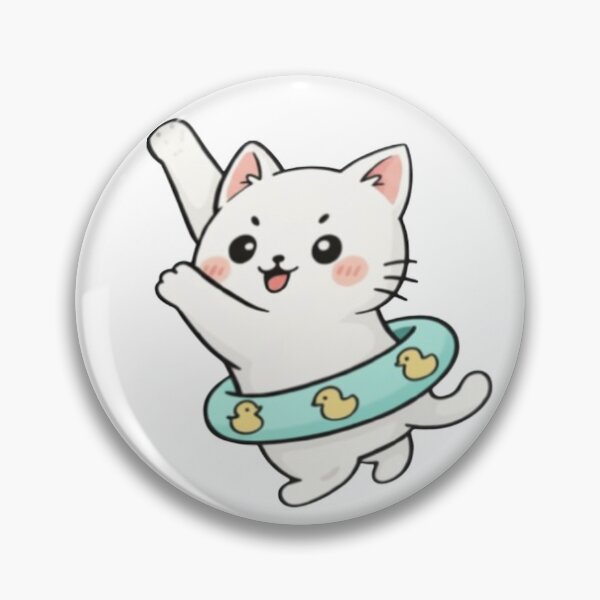 Item preview, Tube Cat Hanging from the Spring – Cute Floating Cat Illustration designed and sold by HNstory.