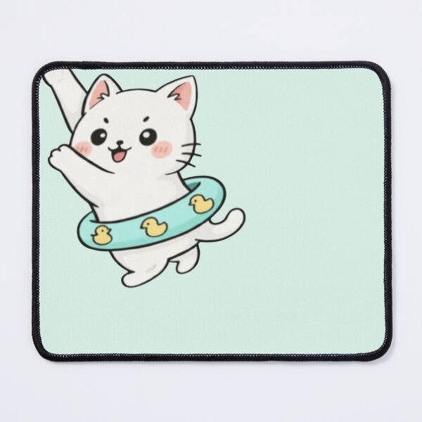 Item preview, Tube Cat Hanging from the Spring – Cute Floating Cat Illustration designed and sold by HNstory.