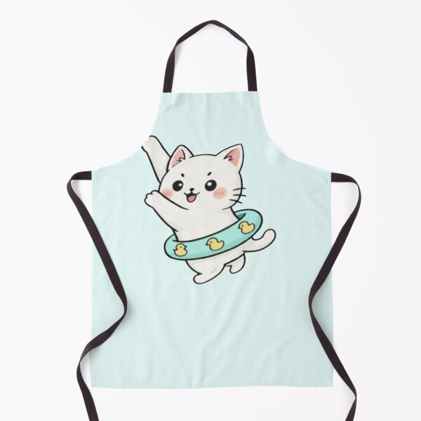 Item preview, Tube Cat Hanging from the Spring – Cute Floating Cat Illustration designed and sold by HNstory.