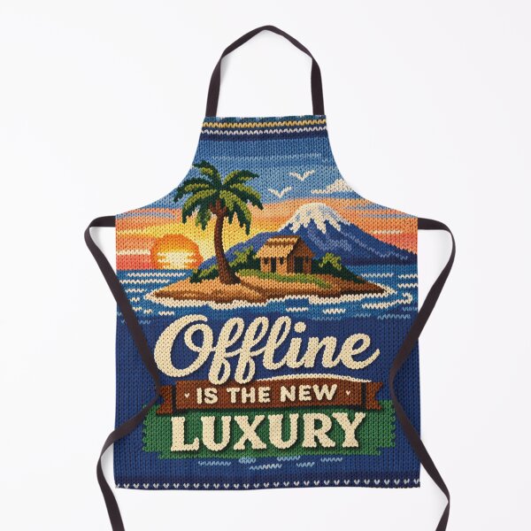 Item preview, Offline is the New Luxury – tropical island in a retro knitted look designed and sold by Mauswohn.