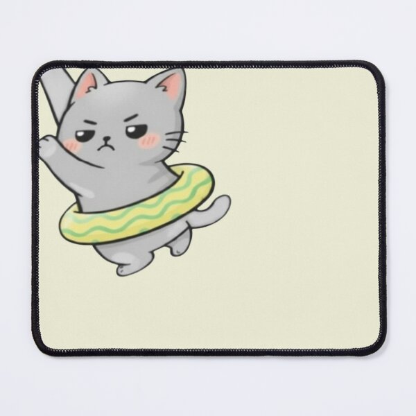 Item preview, Tube Cat Hanging from the Spring – Cute Floating Cat Illustration designed and sold by HNstory.