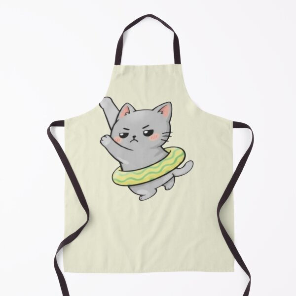 Item preview, Tube Cat Hanging from the Spring – Cute Floating Cat Illustration designed and sold by HNstory.