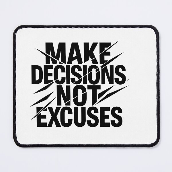 Item preview, Make Decisions Not Excuses - Bold Leadership Typography designed and sold by MKreative Studio.