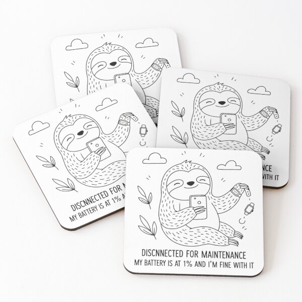 Item preview, Funny Sloth Digital Detox - Disconnected for Maintenance designed and sold by fethallah drissi.