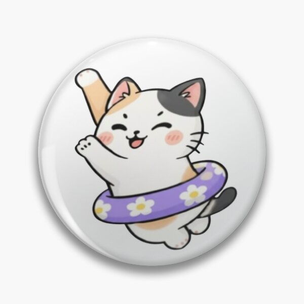 Item preview, Tube Cat Hanging from the Spring – Cute Floating Cat Illustration designed and sold by HNstory.