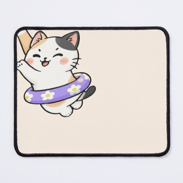 Item preview, Tube Cat Hanging from the Spring – Cute Floating Cat Illustration designed and sold by HNstory.