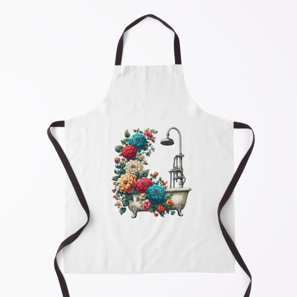 Item preview,  lovely vintage bath with vibrant flowers designed and sold by nicnacc.