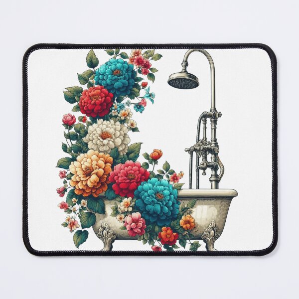 Item preview, lovely vintage bath with vibrant flowers designed and sold by nicnacc.
