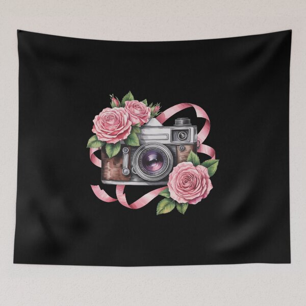 Item preview, vintage camera  with flower  designed and sold by jkrphoto.
