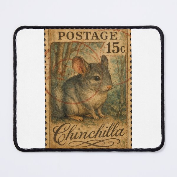 Item preview, Forest Post: Chinchilla in Vintage Ink designed and sold by ForeverPrintsOK.
