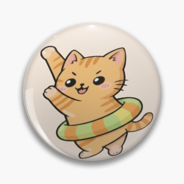 Item preview, Tube Cat Climbing the Spring – Cute Floating Cat Illustration designed and sold by HNstory.