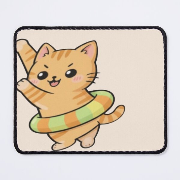 Item preview, Tube Cat Climbing the Spring – Cute Floating Cat Illustration designed and sold by HNstory.