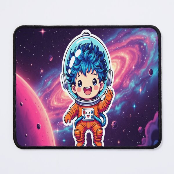 Item preview, Copy of Fluffy Blue Hair Astronaut Space Sticker Chibi designed and sold by NovaDigitalArt45.