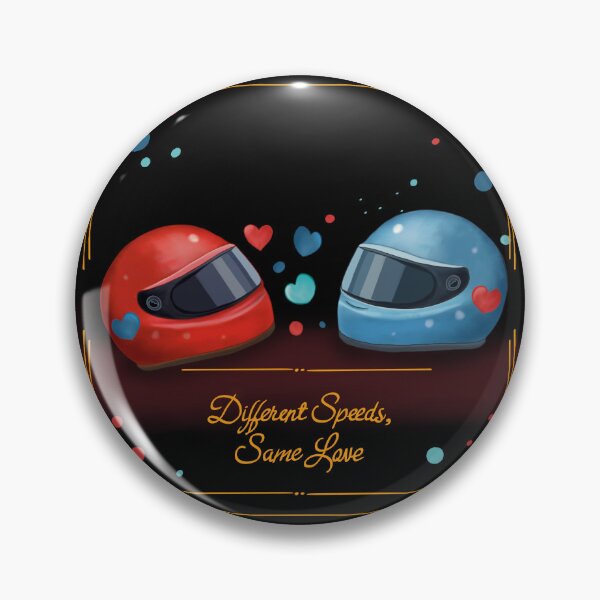 Item preview, Different Speeds, Same Love – Motorcycle Couple Helmets designed and sold by KomparrowStudio.