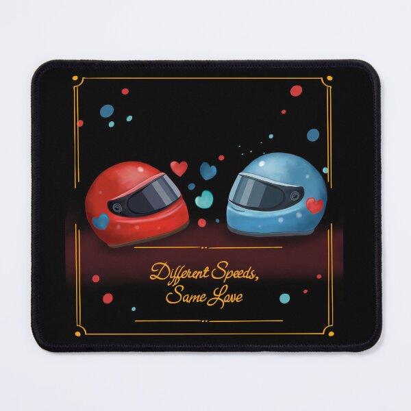Item preview, Different Speeds, Same Love – Motorcycle Couple Helmets designed and sold by KomparrowStudio.