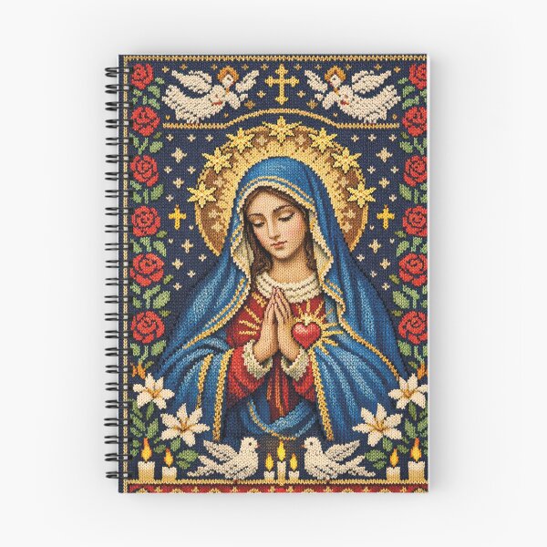 Item preview, Praying Madonna with Roses – Sacred Knitting Pattern Design designed and sold by Mauswohn.