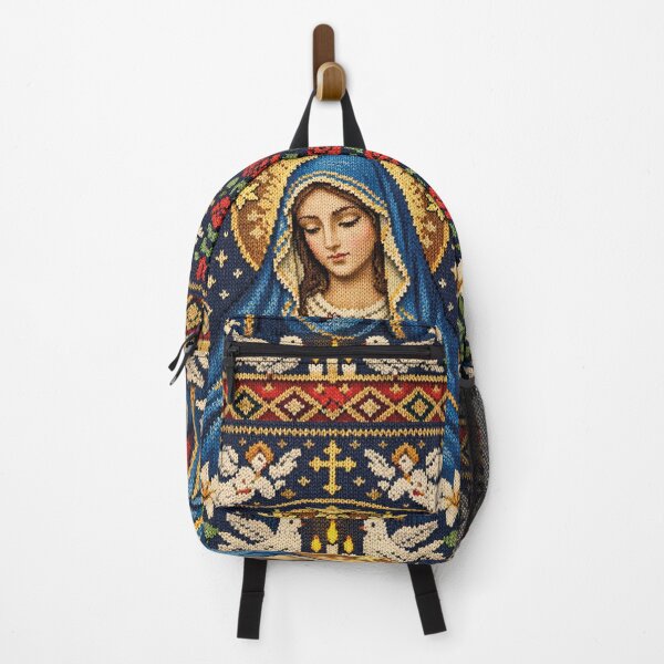 Item preview, Praying Madonna with Roses – Sacred Knitting Pattern Design designed and sold by Mauswohn.