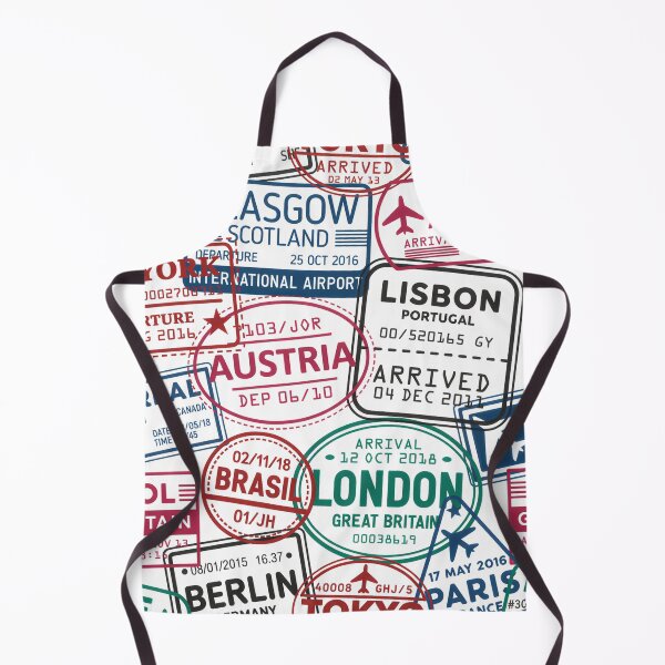 Item preview, Passport Stamps Addict Retro World Traveler designed and sold by Blok45.