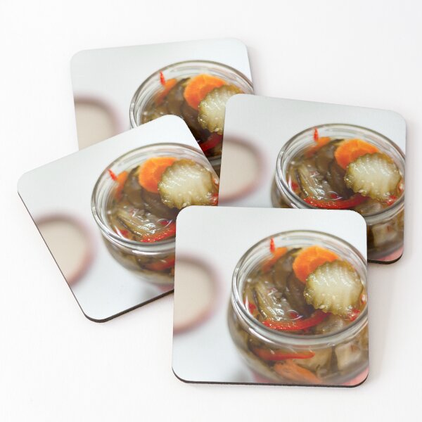 Item preview, An open jar of cucumbers, carrots and peppers in brine designed and sold by Darekb22.