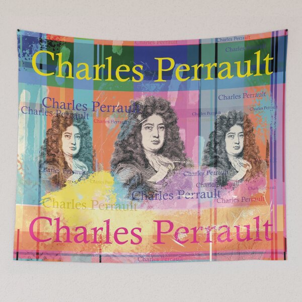 Item preview, Charles Perrault Pop Art – Colorful Writer Portrait designed and sold by Mauswohn.