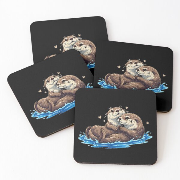 Item preview, Sea Otters Holding Paws Cute Couple Sticker Romantic Anniversary Gift designed and sold by Relatable-Ramen.