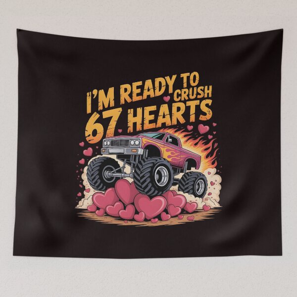 Item preview, I`m ready To Crush 67 Hearts – Monster Truck Valentine Design for Boys designed and sold by Redgiant87x.
