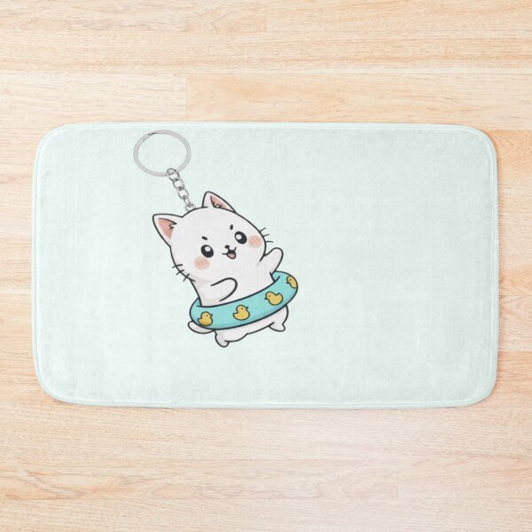 Item preview, Tube Cat Hanging Keyring – Cute Floating Cat Illustration designed and sold by HNstory.