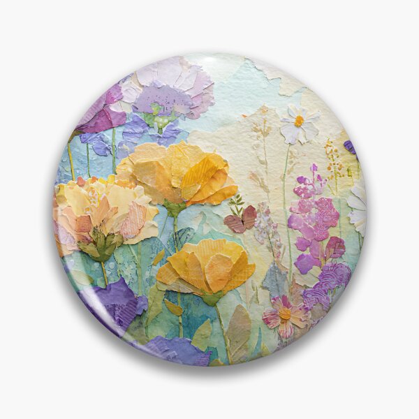 Item preview, Meadow Flowers in a Collage Style designed and sold by thesnowwhyte.