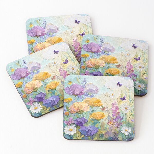 Item preview, Meadow Flowers in a Collage Style designed and sold by thesnowwhyte.