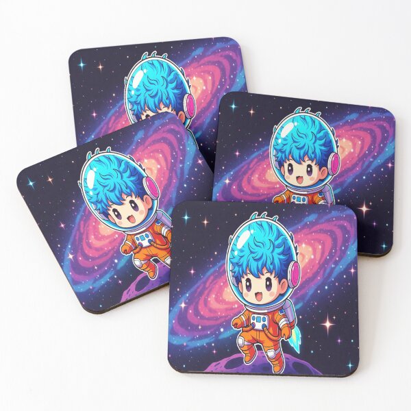 Item preview, Copy of Fluffy Blue Hair Astronaut Space Sticker Chibi designed and sold by NovaDigitalArt45.