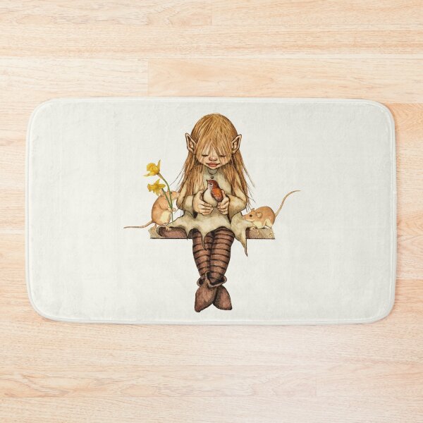 Item preview, Pixie Girl with Bird and Mice, Daffodils, Fantasy Art designed and sold by JoyfulWhimsy.