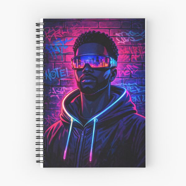Item preview, Neon Noir – Cyberpunk Streetwear Portrait  designed and sold by DigitalDropArts .