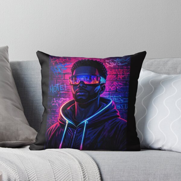 Item preview, Neon Noir – Cyberpunk Streetwear Portrait  designed and sold by DigitalDropArts .