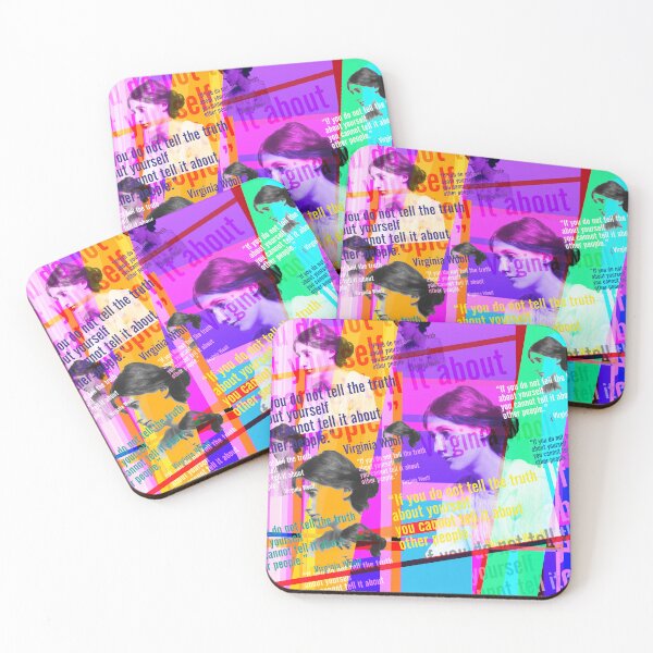 Item preview, Virginia Woolf quote Pop Art – Modern Portrait World Literature designed and sold by Mauswohn.