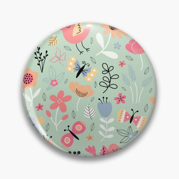 Item preview, Bright spring birds florals butterflies cottagecore green designed and sold by Nicola-Rowe.