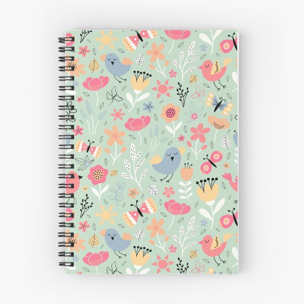 Item preview, Bright spring birds florals butterflies cottagecore green designed and sold by Nicola-Rowe.