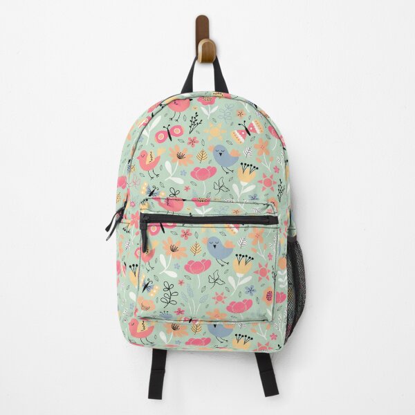 Item preview, Bright spring birds florals butterflies cottagecore green designed and sold by Nicola-Rowe.