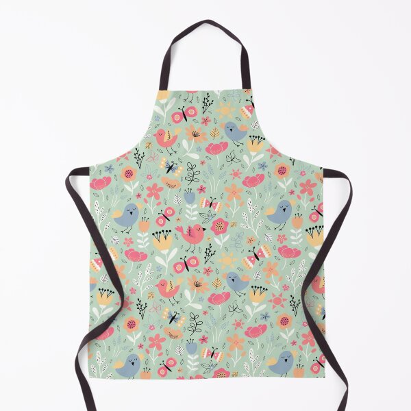Item preview, Bright spring birds florals butterflies cottagecore green designed and sold by Nicola-Rowe.