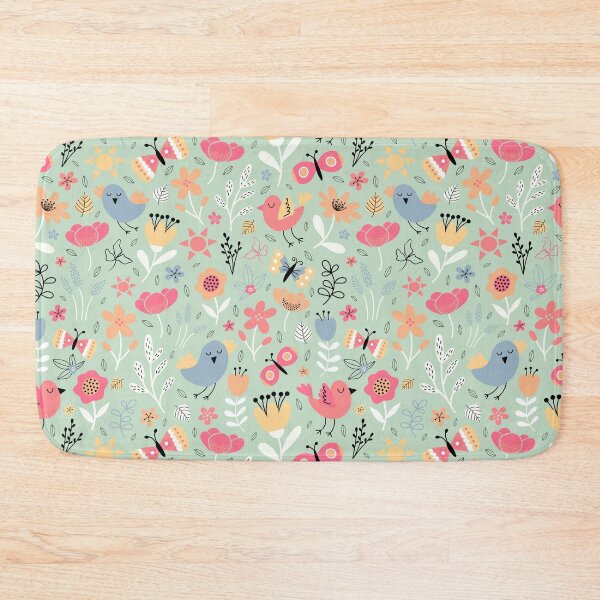 Item preview, Bright spring birds florals butterflies cottagecore green designed and sold by Nicola-Rowe.